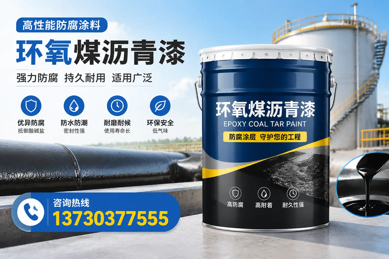 环氧煤沥青漆的耐久性分析,适合丰城的使用场景